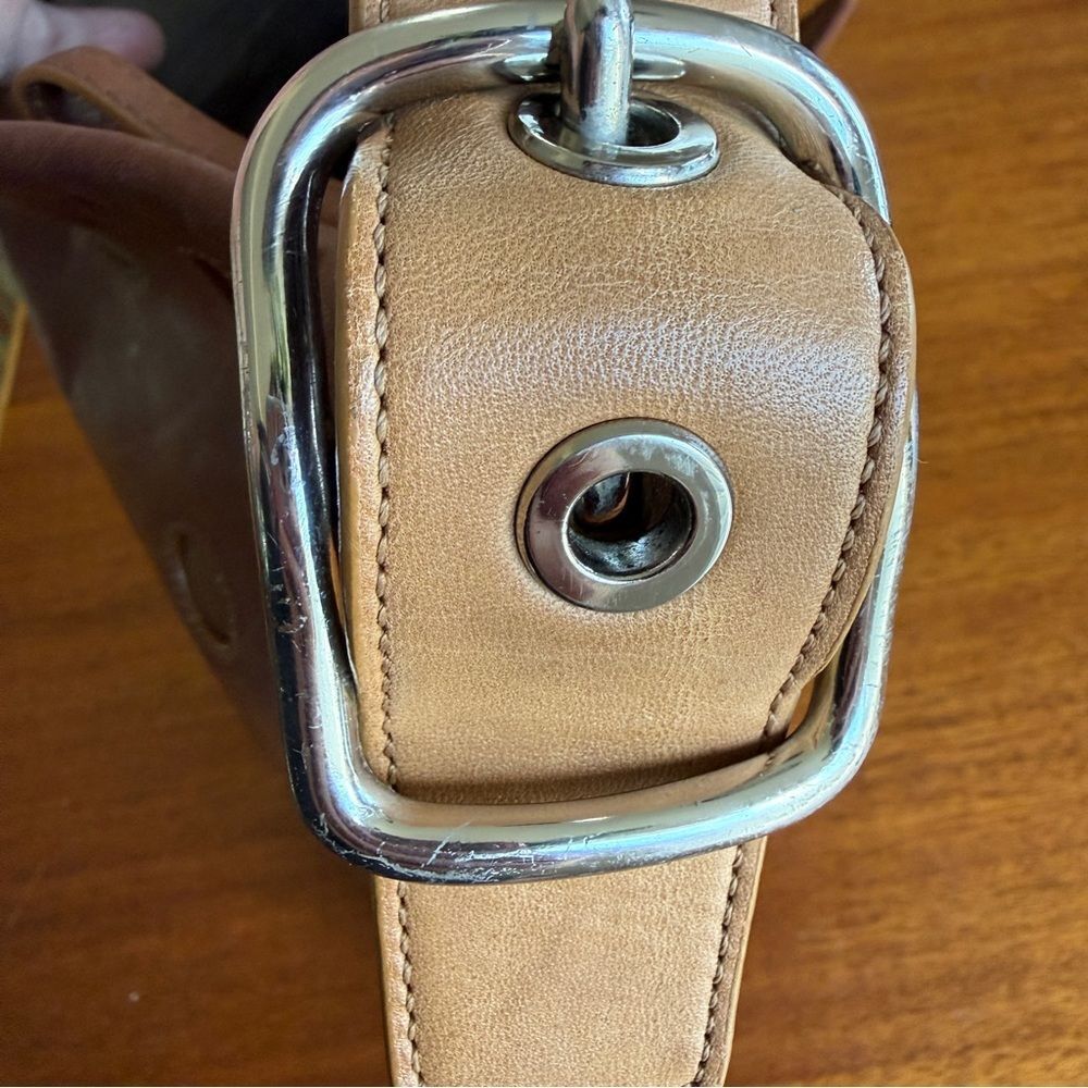 Vintage Rare Coach Leather Polka Dot Patchwork Shoulder Bag Silver Hardware - Picture 9 of 15